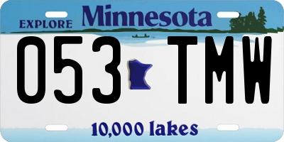 MN license plate 053TMW