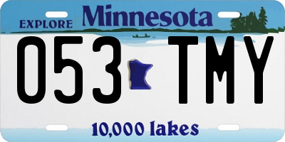 MN license plate 053TMY