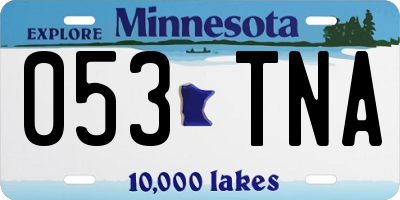 MN license plate 053TNA