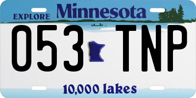 MN license plate 053TNP
