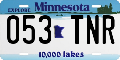 MN license plate 053TNR