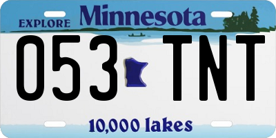 MN license plate 053TNT