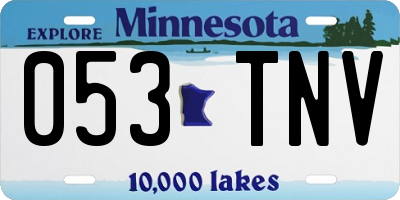 MN license plate 053TNV