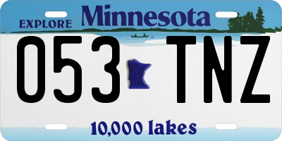 MN license plate 053TNZ
