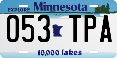 MN license plate 053TPA