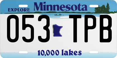 MN license plate 053TPB