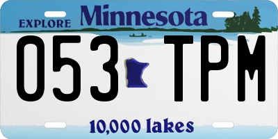 MN license plate 053TPM