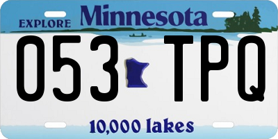MN license plate 053TPQ