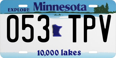 MN license plate 053TPV