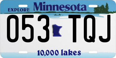 MN license plate 053TQJ