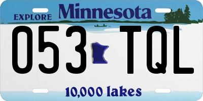 MN license plate 053TQL