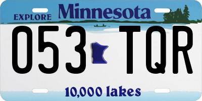 MN license plate 053TQR