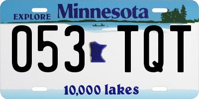 MN license plate 053TQT