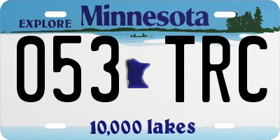 MN license plate 053TRC