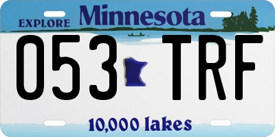 MN license plate 053TRF