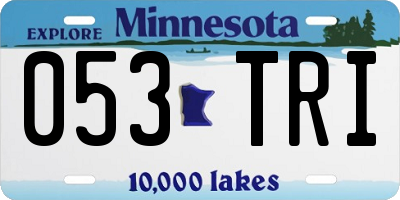 MN license plate 053TRI