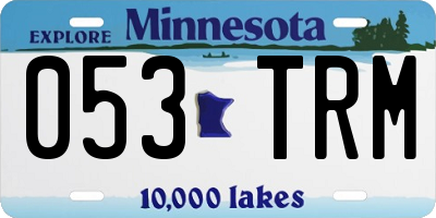 MN license plate 053TRM