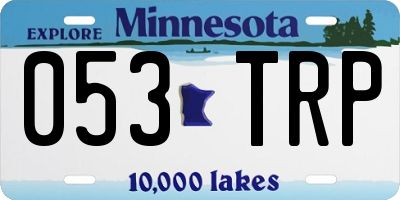 MN license plate 053TRP