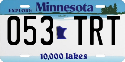 MN license plate 053TRT
