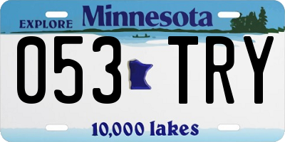 MN license plate 053TRY