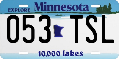 MN license plate 053TSL