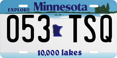 MN license plate 053TSQ