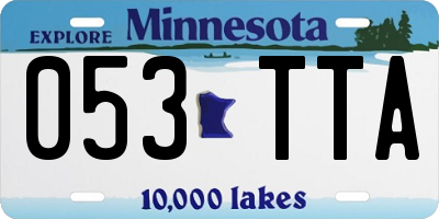 MN license plate 053TTA