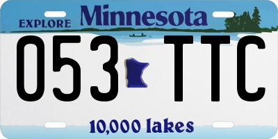 MN license plate 053TTC