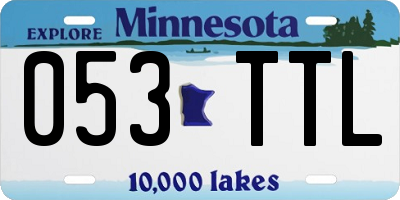 MN license plate 053TTL