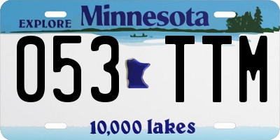 MN license plate 053TTM