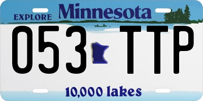 MN license plate 053TTP