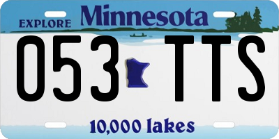 MN license plate 053TTS
