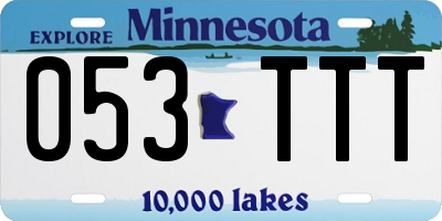 MN license plate 053TTT
