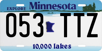 MN license plate 053TTZ