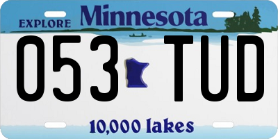 MN license plate 053TUD