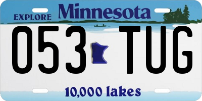 MN license plate 053TUG