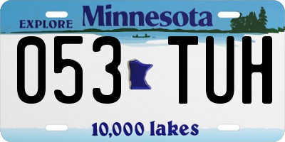 MN license plate 053TUH