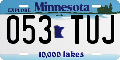 MN license plate 053TUJ