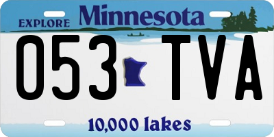 MN license plate 053TVA