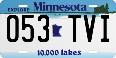 MN license plate 053TVI