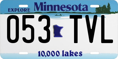 MN license plate 053TVL