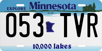 MN license plate 053TVR