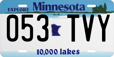 MN license plate 053TVY