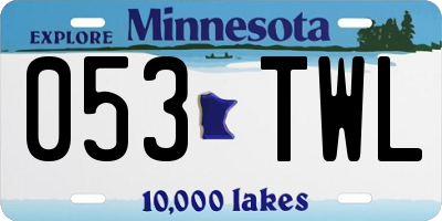 MN license plate 053TWL