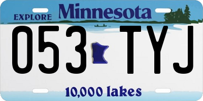 MN license plate 053TYJ