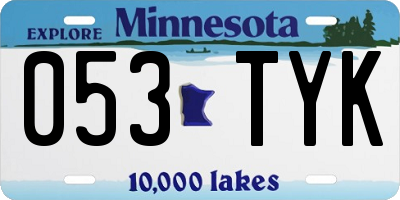 MN license plate 053TYK