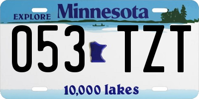 MN license plate 053TZT