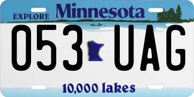MN license plate 053UAG