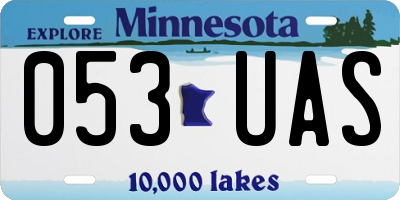 MN license plate 053UAS