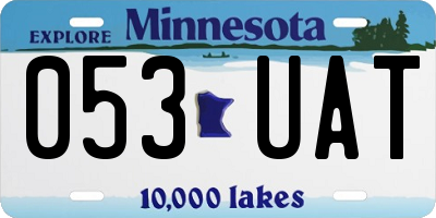 MN license plate 053UAT